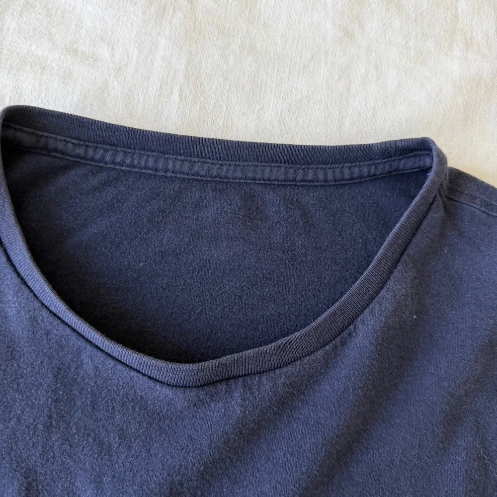 Polo Ralph Lauren Mens Navy Blue USA Flag Patch Graphic T-Shirt Preppy - Large‎